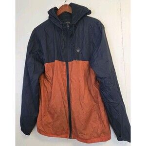 Volcom Windbreaker Jacket Mens Large Full Zip Hooded 600 MM